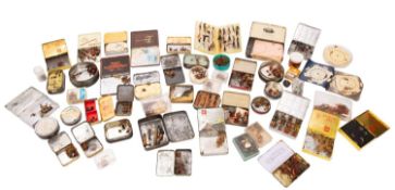 A mixed collection of flies. Mainly in cigarette tins etc.