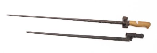 An early 20th Century Russian M1891 Mosin-Nagant socket bayonet.