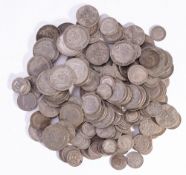 Approximately 1000g of pre 1947 silver coins. Including Half Crowns etc.