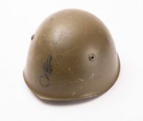 A 1950s Italian M33 Grenidiere steel helmet, insignia to the front,