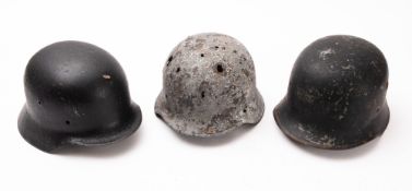 A German WWII M42 pattern helmet.