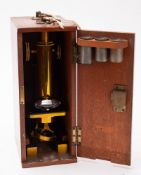 An early 20th Century monocular microscope, maker R&J Beck, London.