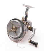 A Hardy Bros, Alnwick The Altex No, 2 MkIII alloy spinning reel. In leather Hardy case.