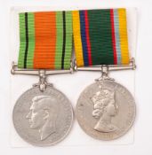A QEII Cadet Forces Medal pair awarded to Capt A O Ward.