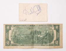 Donald Campbell (1921-1967) A page from an autograph book dated '11.6.66' 5x7.