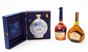 A bottle of VS Courvoisier cognac.