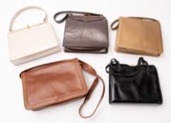 A mixed collection of vintage style handbags. Including Ackery, Shilton, and Dickins and Jones etc.