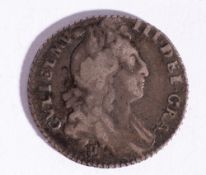 A William III Exeter mint Sixpence coin.