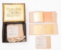 A collection of gold leaf sheets. Mainly James Laird and Co.