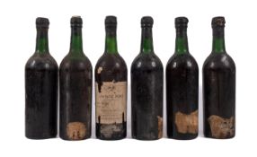 Five bottles of Taylors 1963 vintage port.