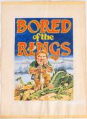 'Bored of the Rings' the original 1985 video game cover artwork by Phil Gascoine (1934-2007).