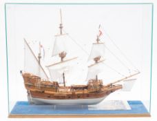 A kit built model of the sailing ship 'Mayflower',