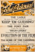'Pathe Pictorial. the Weekly Interest Film'. Five single sheet film posters comprising No. 575, No.