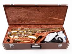 A Yamaha YTS-25 brass Tenor Saxophone.