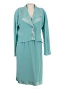 A lady's light blue Tom Bowker' two piece suit, comprising a jacket and skirt, jacket 57cm long,