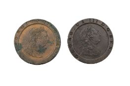 Two 1797 better grade twopences.