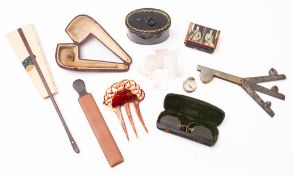 A collection of mother of pearl Mah Jong gaming counters.