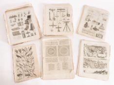 A collection of early to late 19th century scientific book plate engravings,