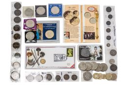 A collection of uncirculated Royal mint coins.