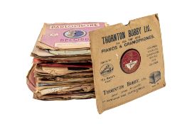 A group of over sixty Jazz 78 rpm records, mostly in very good condition.
