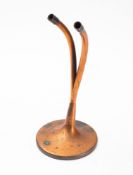 A 20th century BBC dual microphone stand, 36.3cm high