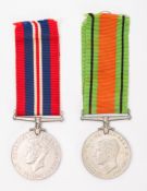 A collection of nine WWII medals.