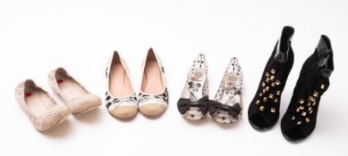 A pair of 'Hogl Butterflight' pumps, In rose with Swarovski elements, size 37.5.