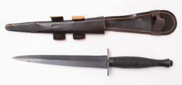 A Fairbairn Sykes pattern fighting knife, unsigned,