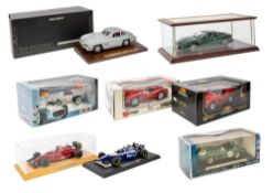 A collection of 1/18th scale model cars, comprising Williams Renault FW118 Damon Hill,