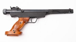 A Diana Model 6 break barrel recoiless air pistol. Serial number 29872, .