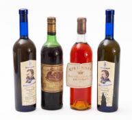 A bottle of Ch. Riessec Sauternes, 1971, a bottle of Ch.