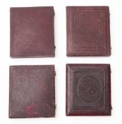Four late 19th Century 1/6th plate daguerreotypes of gentlemen. All cased.