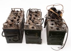 Three mid 20th Century British Army no, 62 wireless radio sets.