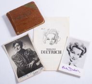 Marlene Dietrich (1901-1992) A signed p