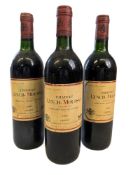 Three bottles of Chateau Lynch-Mousas Pa