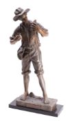 A Continental spelter model of a fisher