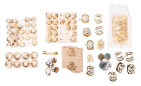 A collection of various regimental butto