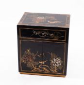 A contemporary Oriental black lacquered