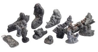 A collection of twelve Inuit simulated a