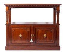 A Victorian mahogany two tier buffet, la