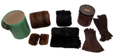 Three 20th Century fur muffs. In various