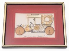 A collage of watch parts in the form of