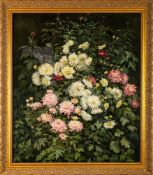 Emmy Thornam (Danish, 1852-1935) - Still life of chrysanthemums