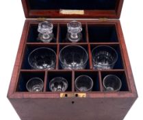 A Regency mahogany decanter case,