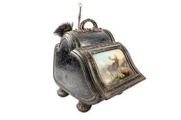 A Victorian toleware purdonium,