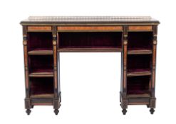 A late Victorian Aesthetic movement ebonised,