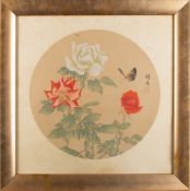 A pair of Chinese paintings on silk,