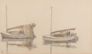 Ludwig von Hofmann (German, 1861-1945) - Study of figures in boats