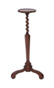 A walnut candle stand in the William and Mary taste,