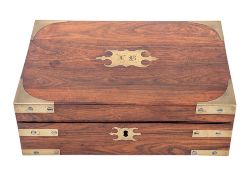 A walnut and gilt brass mounted dressing box,